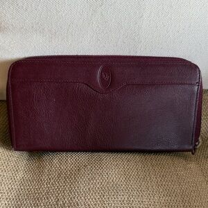 Dior Burgundy Leather Wallet
